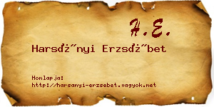 Harsányi Erzsébet névjegykártya